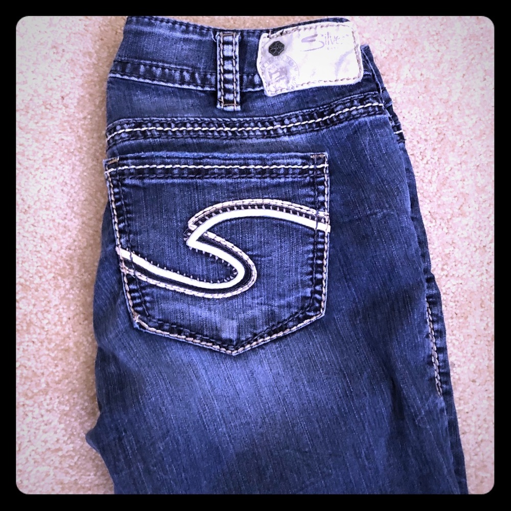 Silver Suki Capri jeans. 30x26